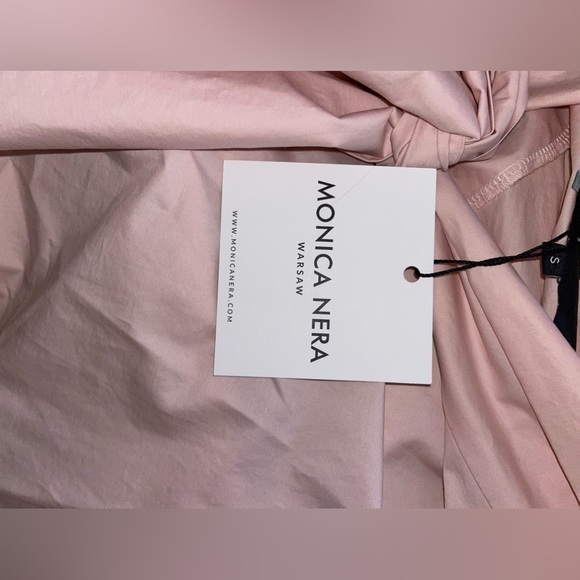 Monica Nera Blush Pink Bow Neck Tie Top - Picture 4 of 4